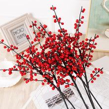 Load image into Gallery viewer, Fortune Fruit Red Berry Rich Fruit New Year Christmas Living Room Home Decoration Flower Arrangement Small Holly Bouquet
