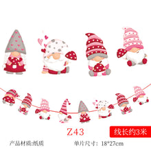 Load image into Gallery viewer, Christmas Decoration Cartoon Paper Hanging Flag Colorful Flags Christmas Holiday Scene Atmosphere Layout Christmas Paper Hanging Flag
