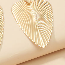 Load image into Gallery viewer, Geometric Metal Earrings Ins Style Leaf Earrings
