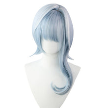 Load image into Gallery viewer, Youla Cosplay  wig Blue And White Gradient Dyed Upturned Irregular Sideburns Original God Cos Wig
