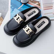 Load image into Gallery viewer, Closed Toe Sandals Women's Shoes Spring Fairy Style Flat Low Heel Slip-on Women's Shoes Fashion Flat for Outdoors Slippers
