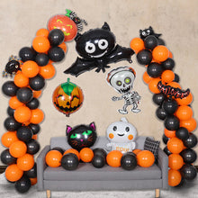 Load image into Gallery viewer, Halloween Ghost Festival Carnival Decoration Balloon Halloween Arch Balloon Chain Atmosphere Layout Balloon Set
