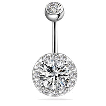 Load image into Gallery viewer, Inlaid Zircon Belly Ring Navel Stud Sets Piercing Jewelry
