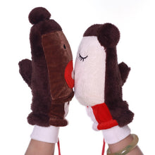 Load image into Gallery viewer, Plush Halter Gloves for Women Winter Warm Fleece-Lined Thickened Ins Trendy Students Cold-Proof Winter
