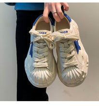 Load image into Gallery viewer, Shell Toe Dissolved Shoes for Women Spring Leisure Platform White Shoes Ins Trendy Clunky Sneakers for Women
