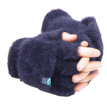 Load image into Gallery viewer, Female Winter Warm Student Finger Exposed Flip Gloves Outdoor Gloves Thickened Cold Protection
