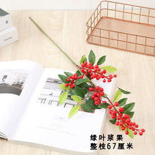 Load image into Gallery viewer, Fortune Fruit Red Berry Rich Fruit New Year Christmas Living Room Home Decoration Flower Arrangement Small Holly Bouquet
