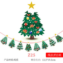 Load image into Gallery viewer, Christmas Decoration Cartoon Paper Hanging Flag Colorful Flags Christmas Holiday Scene Atmosphere Layout Christmas Paper Hanging Flag
