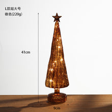 Load image into Gallery viewer, Glass Christmas Tree Christmas Ornament Table Decoration Luminous Small Night Home Layout Props Christmas Gift
