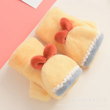 Load image into Gallery viewer, Shengqi Winter New Children's Flip Gloves Cute Rex Rabbit Fur plus Velvet Thickened Students Warm-Keeping
