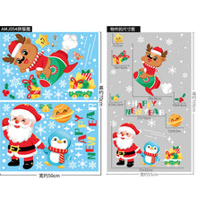 Load image into Gallery viewer, Christmas Decorative Stickers Shopping Window Decorative Santa Snowman Static Stickers
