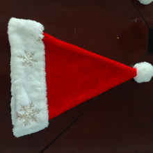 Load image into Gallery viewer, Fleece-Lined Thickened Christmas Hat Adult and Children Christmas Decorations Long Fluff Short Fluff Red and White Plaid Hat
