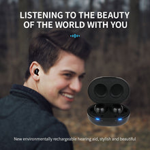 Load image into Gallery viewer, Intelligent New Style Hearing Aid Rechargeable Low-Noise Wide-Frequency One-Click Operation Sound Amplifier Deaf Hearing Aids
