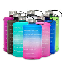 Load image into Gallery viewer, Gallon Water Bottle Fitness Workout with Time Marker Drink Large Capacity Plastic Drinking Bottles Portable kettle

