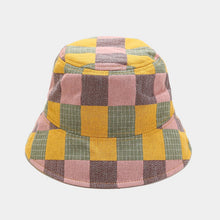 Load image into Gallery viewer, Colorful Plaid Fisherman Hat Outdoor Travel Vacation Wide Brim Sun Hat Sun-Shade Fisherman Hat
