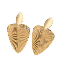 Load image into Gallery viewer, Geometric Metal Earrings Ins Style Leaf Earrings
