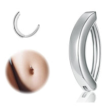 Load image into Gallery viewer, Simple Complex Stainless Steel Glossy Unisex Navel Stud Navel Buckle
