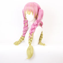 Load image into Gallery viewer, Kimetsu No Yaiba  Wig Love Column Mansi Honey Glass Cos Wig Double Tiger Clip Ponytail Cosplay Wig
