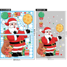 Load image into Gallery viewer, Christmas Decorative Stickers Shopping Window Decorative Santa Snowman Static Stickers
