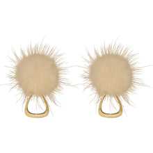Load image into Gallery viewer, White Fur Ball Earrings Girls' Decorations Autumn And Winter 2 New Simple Stud Earrings Earrings Girls' Earrings
