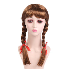 Load image into Gallery viewer, Halloween Annabel Cosplay Wig Props Twist Braid Bow Styling Wig
