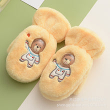 Load image into Gallery viewer, Winter New Children's Rex Rabbit Fur Cute Cartoon Three-Dimensional Space Bear Mittens Fleece-Lined Thickened Gloves
