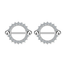 Load image into Gallery viewer, Zircon Nipple Ring Adhesive Nail Piercing
