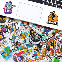 Load image into Gallery viewer, 50PCs Cool Skateboard Sticker Personality Cartoon Balance Car Scooter Luggage Guitar Car Graffiti Decoration Stickers
