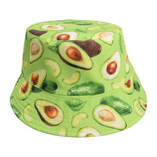 Load image into Gallery viewer, Avocado fruit pattern bucket hat brim outdoor men and women general casual cap
