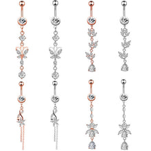 Load image into Gallery viewer, Belly Ring Creative Exquisite Zircon Navel Stud Piercing Jewelry
