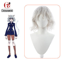 Load image into Gallery viewer, Synthetic Hair Hunter x Hunter Neferpitou Cosplay Wig Neferpitou Sliver White Short Curly Heat Resistant Women Wigs
