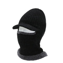 Load image into Gallery viewer, Men's Hat Winter Thermal Knitting Woolen Cap Cycling One-Piece Neck Protection Windproof Earflaps Hat Pullover Men's Cotton-Padded Cap
