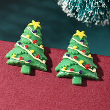 Load image into Gallery viewer, Holiday Ornament Cute Cartoon Resin Santa Claus Elk Christmas Tree Earrings Christmas Earrings
