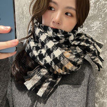 Load image into Gallery viewer, Fashion Plaid Scarf Winter Korean Style Sweet Cashmere Thickened Warm Shawl Gift
