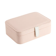 Load image into Gallery viewer, Jewelry Storage Box Portable Pu Fresh Earrings Zipper Ring Earrings  Holders Case
