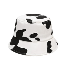 Load image into Gallery viewer, Cows Pattern Hat Female Spring and Summer New Artistic Retro Leisure Bucket Hat Korean Fashion Couple All-Matching Fisherman Hat

