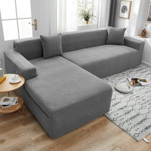 Load image into Gallery viewer, Polar Fleece Sofa Cover All-Inclusive Stretch Pure Color Thickened Modern Simple Imperial Concubine Cover Seat Cover Lazy Combination
