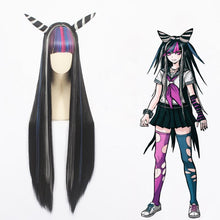 Load image into Gallery viewer, Danganronpa 2 Projectile round Dance Yutian Wei Blowing Wig Horn Shape Long Hair Cosplay Wig
