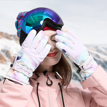 Load image into Gallery viewer, Gloves Women's Winter Warm Waterproof Fabric Full Palm Touch Screen Girls Outdoor Riding Cold-Proof Windproof

