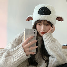 Load image into Gallery viewer, Japanese Style Students Sweet Cute Ears Little Sheep Hat Female Winter Plush Thickened Warm Lamb
