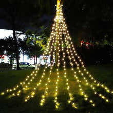 Load image into Gallery viewer, Christmas Led Five-Pointed Waterfall Light Meteor Light Decorative Light Courtyard Outdoor Star Light String
