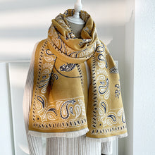 Load image into Gallery viewer, Women's Scarf Shawl Outer Match Winter Office Nap Blanket Cheongsam Blanket Cashmere-like Tassel Warm Scarf
