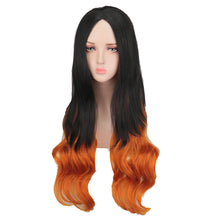 Load image into Gallery viewer, Kimetsu No Yaiba Cosplay Wig  Stove Door Nezuko Wig Gradient Long Curly Hair
