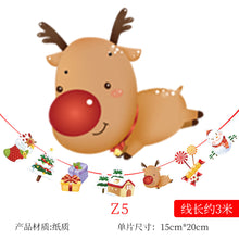 Load image into Gallery viewer, Christmas Decoration Cartoon Paper Hanging Flag Colorful Flags Christmas Holiday Scene Atmosphere Layout Christmas Paper Hanging Flag
