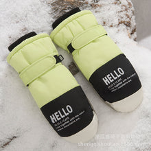 Load image into Gallery viewer, Women's Ski Gloves Fashion English Color Matching Windproof Cycling plus Velvet Thickened Bag Finger
