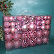 Load image into Gallery viewer, 3-6cm Set of 100 PVC Boxed Bright Matting Agent Balls Hollow out Christmas Tree Decorations Colorful Ball
