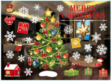 Load image into Gallery viewer, Christmas Decorations Colorful Christmas Window Stickers White Snowflake Wall Stickers Window Dressing Seamless Window Stickers
