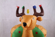 Load image into Gallery viewer, Santa Claus 1.2 M Inflatable Toy Wall-Mounted Deer Head Christmas Atmosphere Scene Layout Doll Decorations
