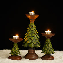 Load image into Gallery viewer, 2023 Christmas Tree Candlestick Home Living Room Entrance Desktop Holiday Atmosphere Decorations Candle Shelf Decor
