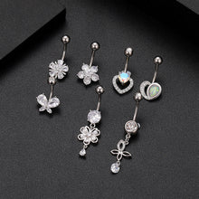Load image into Gallery viewer, Zircon Navel Ring Navel Stud Piercing Jewelry for Women
